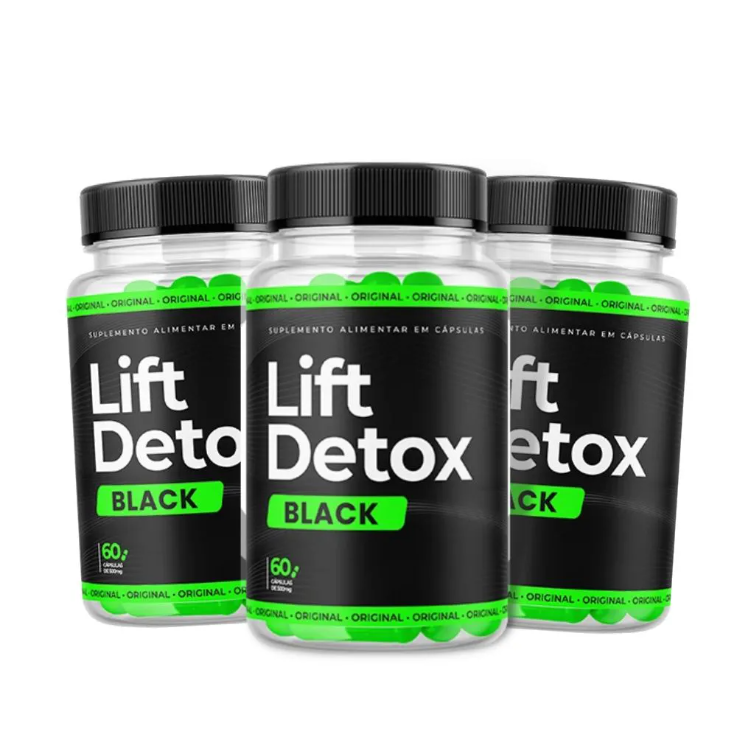 3 Ptes Lift Detox Black Perda de Peso 60 cápsulas