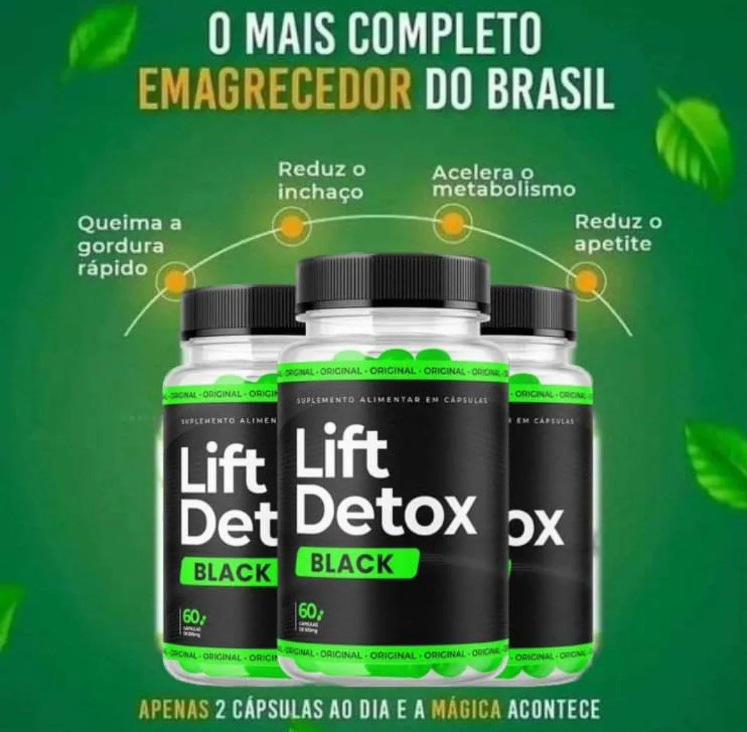 3 Ptes Lift Detox Black Perda de Peso 60 cápsulas