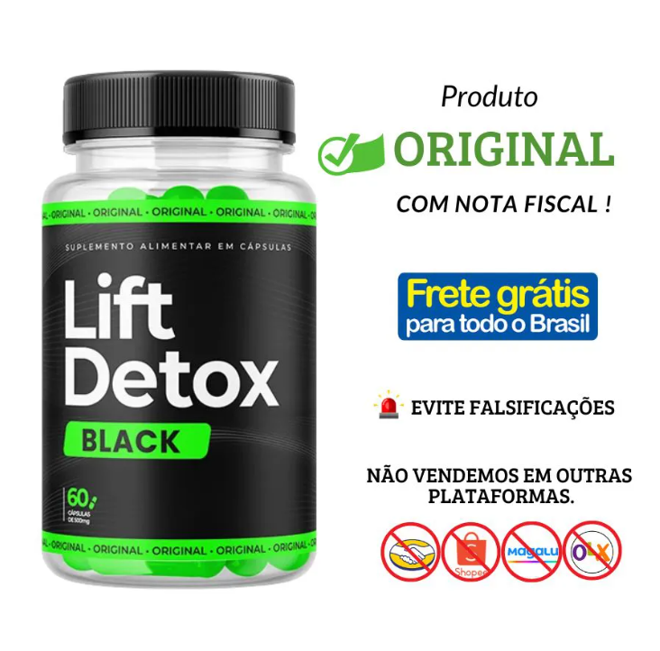 Lift Detox Black Perda de Peso 60 cápsulas